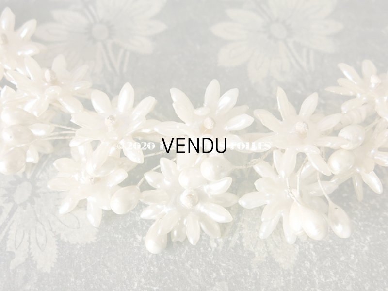 画像5: アンティーク パール加工 ワックスフラワーのティアラ ウェディング 結婚式 ヘッドリース 