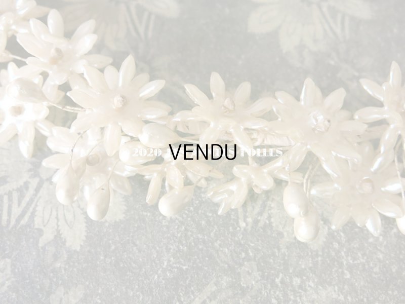 画像6: アンティーク パール加工 ワックスフラワーのティアラ ウェディング 結婚式 ヘッドリース 