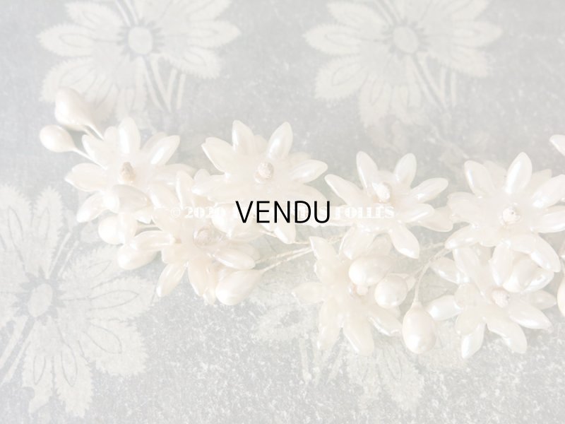 画像4: アンティーク パール加工 ワックスフラワーのティアラ ウェディング 結婚式 ヘッドリース 