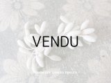1920年代 アンティーク ペップ　オフホワイト グリッター コサージュ用 花芯 