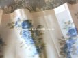 画像4: アンティーク シルク製  ほぐし織り ブルーの花模様 15cm幅