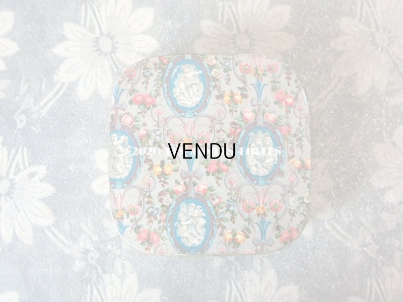 画像3: 19世紀 アンティーク お菓子箱 天使のメダイヨン&薔薇