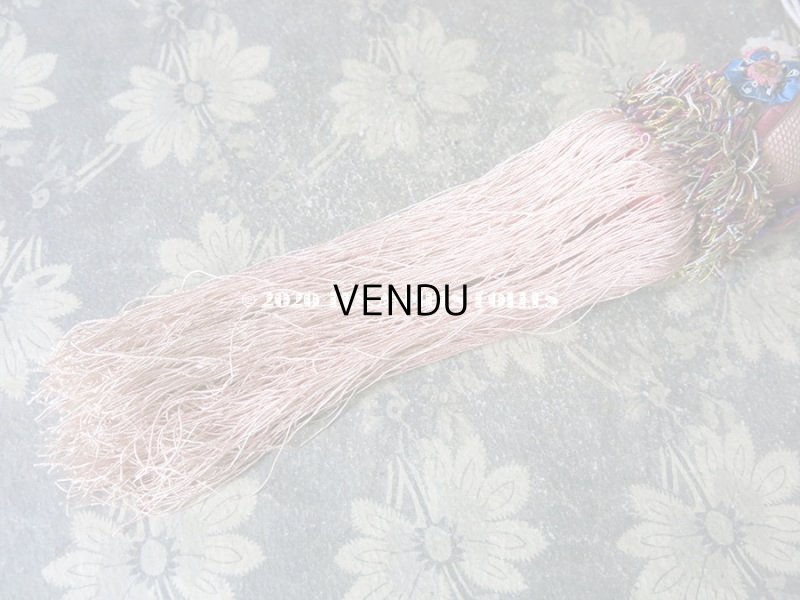 画像11: 19世紀 アンティーク シルク製 ピンクの大きなタッセル ポンポン パスマントリー