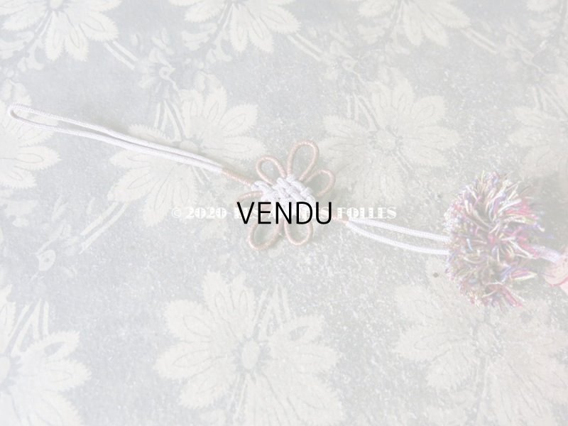 画像4: 19世紀 アンティーク シルク製 ピンクの大きなタッセル ポンポン パスマントリー