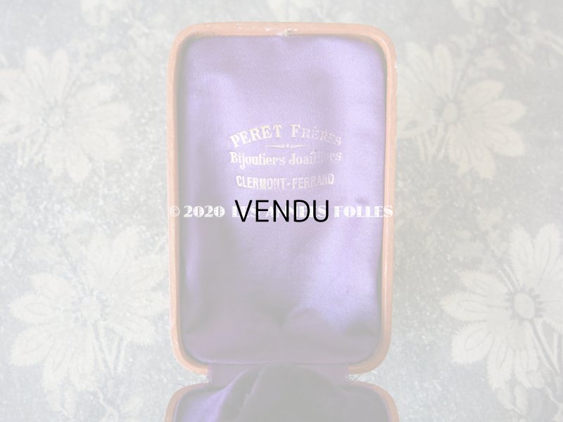 画像4: 19世紀 アンティーク 本革 ジュエリーボックス ピアス&ブローチ