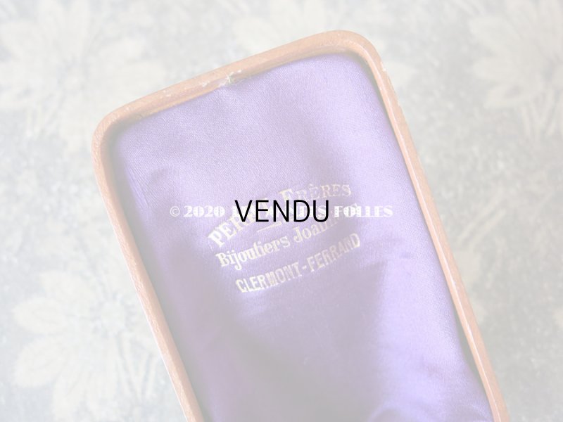 画像5: 19世紀 アンティーク 本革 ジュエリーボックス ピアス&ブローチ