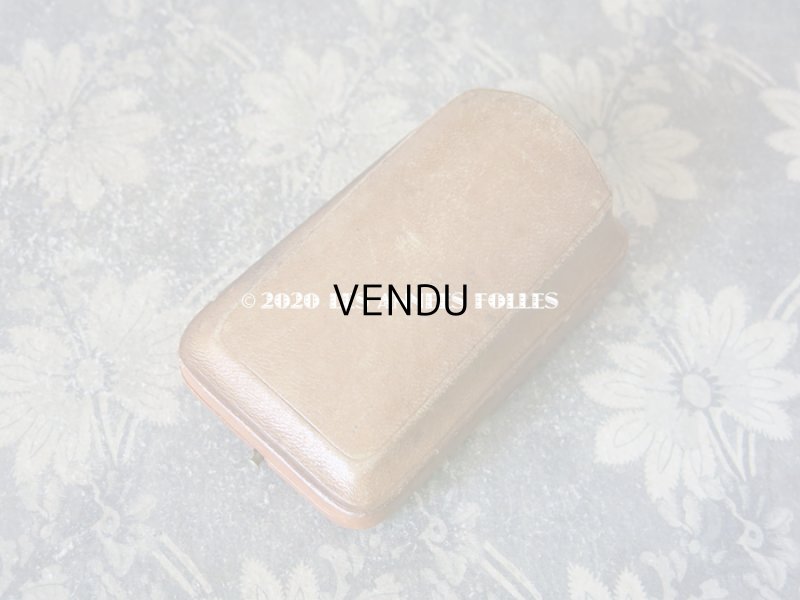 画像6: 19世紀 アンティーク 本革 ジュエリーボックス ピアス&ブローチ