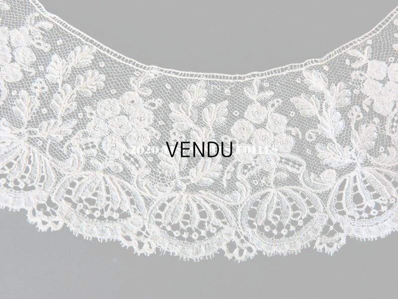 画像3: 19世紀末 アンティーク 付け襟　ポワン・ダングルテール 