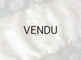 アンティーク 小さなハンキーケース ピンクの薔薇&リボンのガーランド ハンカチ用ポシェット 