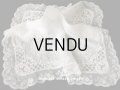  19世紀 アンティーク  結婚式のハンカチ イニシャル【CH】 ホワイトワーク & 手編みのヴァランシエンヌレース
