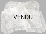  19世紀 アンティーク  結婚式のハンカチ イニシャル【CH】 ホワイトワーク & 手編みのヴァランシエンヌレース