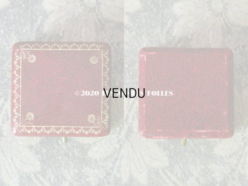 画像4: アンティーク 花模様の金彩入り ジュエリーボックス グレナディンレッド