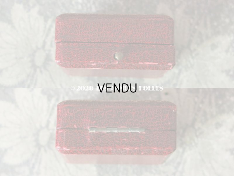 画像5: アンティーク 花模様の金彩入り ジュエリーボックス グレナディンレッド