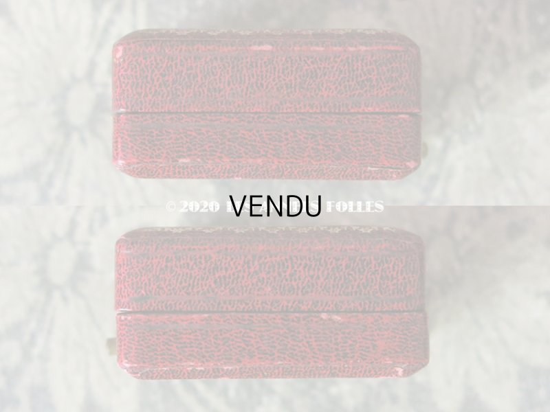 画像6: アンティーク 花模様の金彩入り ジュエリーボックス グレナディンレッド