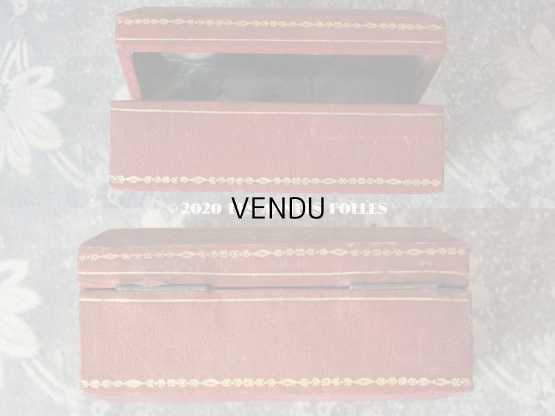 画像4: 19世紀 アンティーク 本革製 王冠&イニシャル【N】 スタンプケース 切手入れ