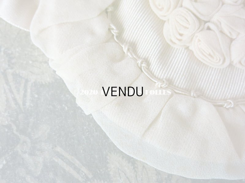 画像5: アンティーク 初聖体のオモニエール ピンクベージュ 薔薇＆リボン