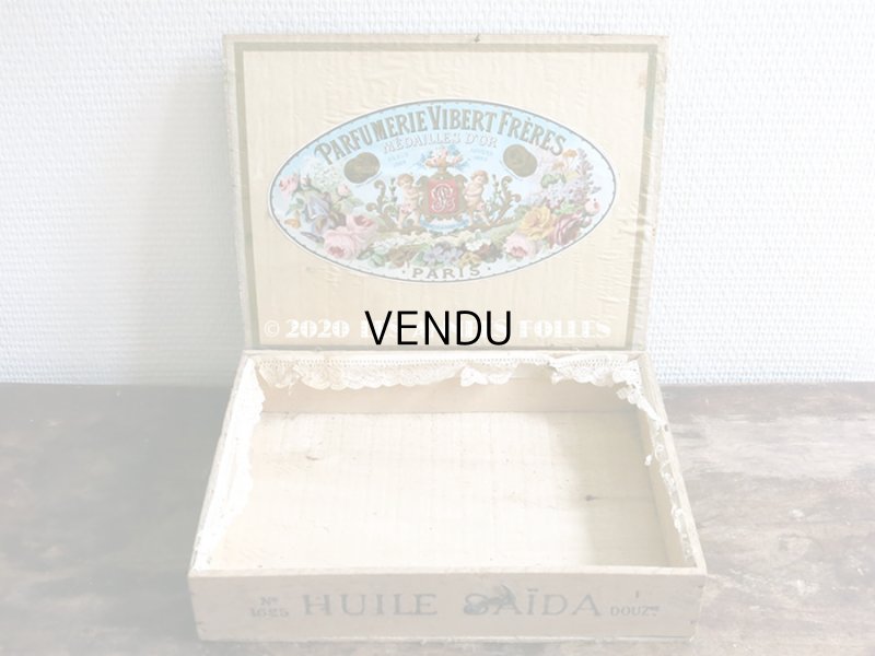 画像2: 19世紀末 アンティーク 天使のパフュームボックス HUILE SAIDA  - PARFUMERIE VIBERT FRERES PARIS -