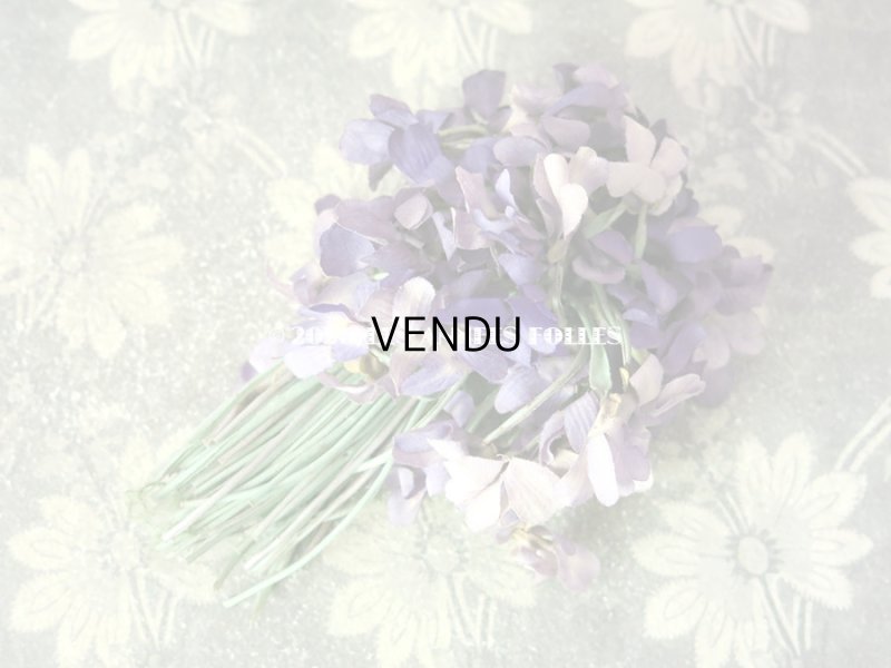 画像6: 1900年代 アンティーク 菫の布花の大きなブーケ 122輪 コサージュ 