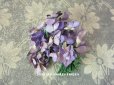 画像1: 1900年代 アンティーク 菫の布花のブーケ コサージュ  (1)