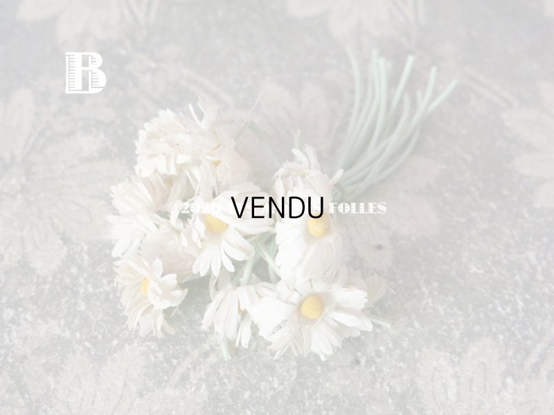 画像5: 1900年代 アンティーク デイジーの布花 小さなブーケ コサージュ 