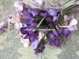 画像2: 1900年代 アンティーク 菫の布花のブーケ コサージュ  (2)