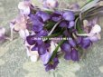 画像2: 1900年代 アンティーク 菫の布花のブーケ コサージュ  (2)