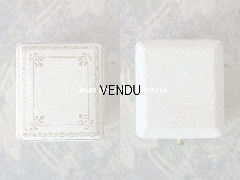 画像3: アンティーク ジュエリーボックス 金彩入り オフホワイト リングボックス