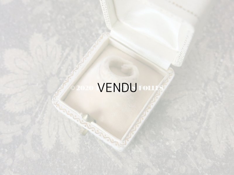 画像7: アンティーク ジュエリーボックス 金彩入り オフホワイト リングボックス