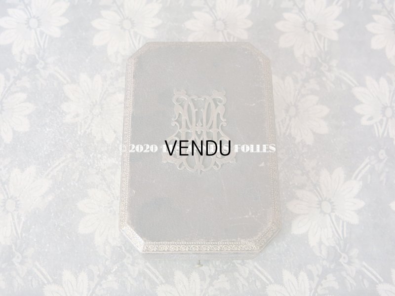 画像4: 19世紀 アンティーク 大きなジュエリーボックス ピアス ＆ ブローチ & リング モノグラム 【MH】