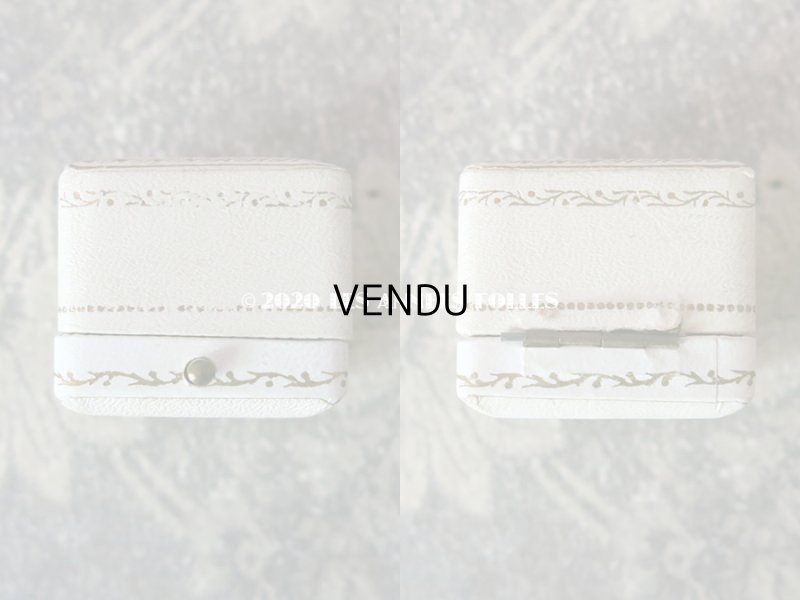 画像4: アンティーク ジュエリーボックス 金彩入り オフホワイト リングボックス