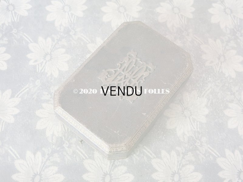 画像3: 19世紀 アンティーク 大きなジュエリーボックス ピアス ＆ ブローチ & リング モノグラム 【MH】