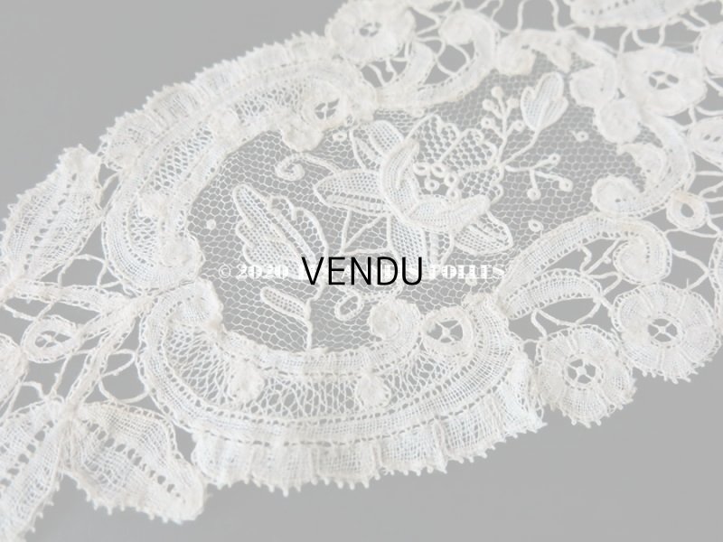 画像11: 19世紀末 アンティーク 付け襟  ポワン・ド・ローズ & デュシェスレース  【ポワン・ド・ローズ】【ポワン・ド・ガーズ】