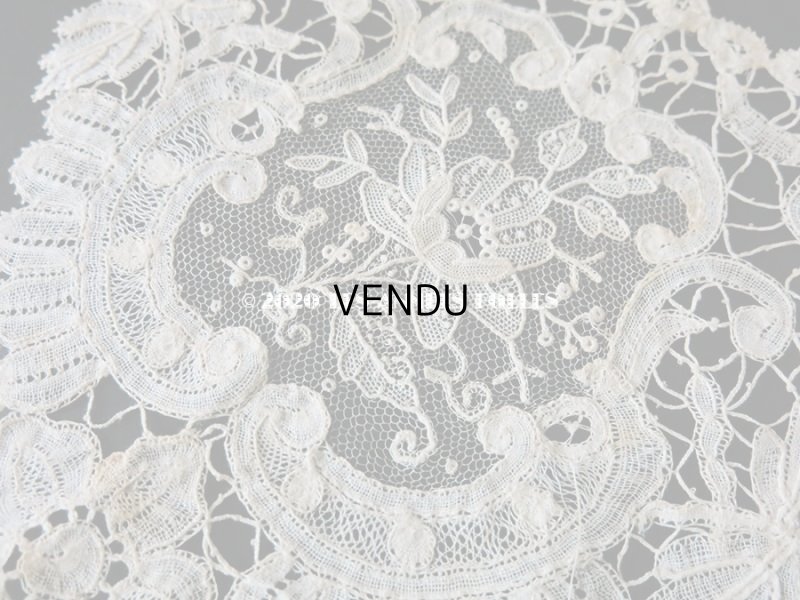 画像10: 19世紀末 アンティーク 付け襟  ポワン・ド・ローズ & デュシェスレース  【ポワン・ド・ローズ】【ポワン・ド・ガーズ】