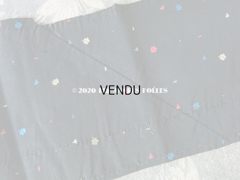 画像5: 19世紀末 アンティーク  シルク製 ファブリック 小さな花の刺繍入り 12×230cm