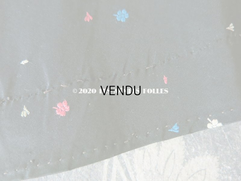 画像3: 19世紀末 アンティーク  シルク製 ファブリック 小さな花の刺繍入り 12×230cm