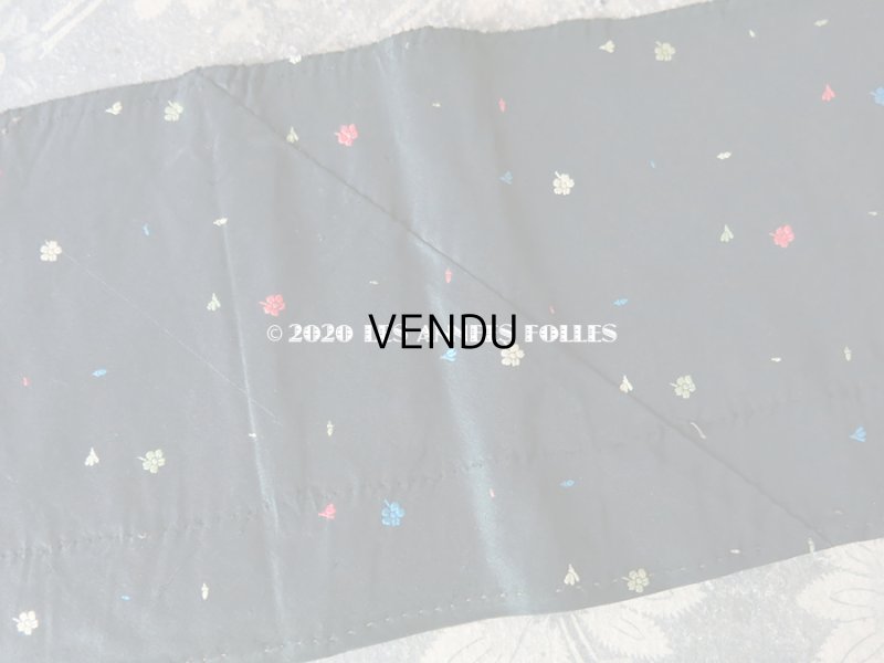 画像6: 19世紀末 アンティーク  シルク製 ファブリック 小さな花の刺繍入り 12×230cm