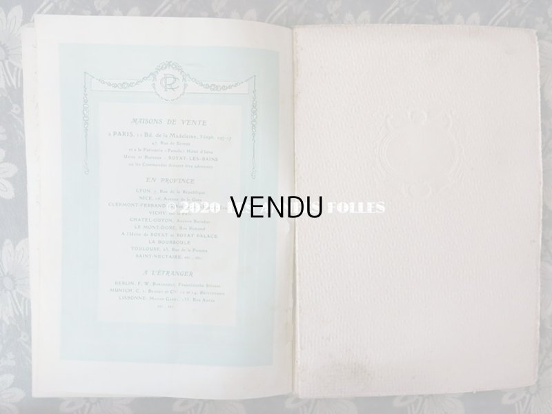 画像14: 1912年 アンティーク 【マルキーズ・ ドゥ・セヴィニエ】 のカタログ A LA MARQUISE DE SEVIGNE CHOCOLAT DE ROYAL