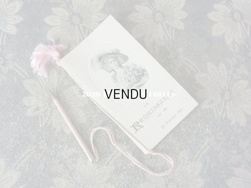 画像9: 1911年 アンティーク 舞踏会の手帳 ペンシル付 CARNET DE BAL カルネ・ド・バル