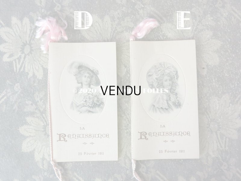 画像4: 1911年 アンティーク 舞踏会の手帳 ペンシル付 CARNET DE BAL カルネ・ド・バル