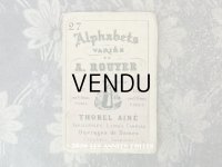 19世紀末 アンティーク ニードルケース用クロスステッチの図案帳 ALPHABETS VARIES DE A.ROUYER - THOREL AINE - 