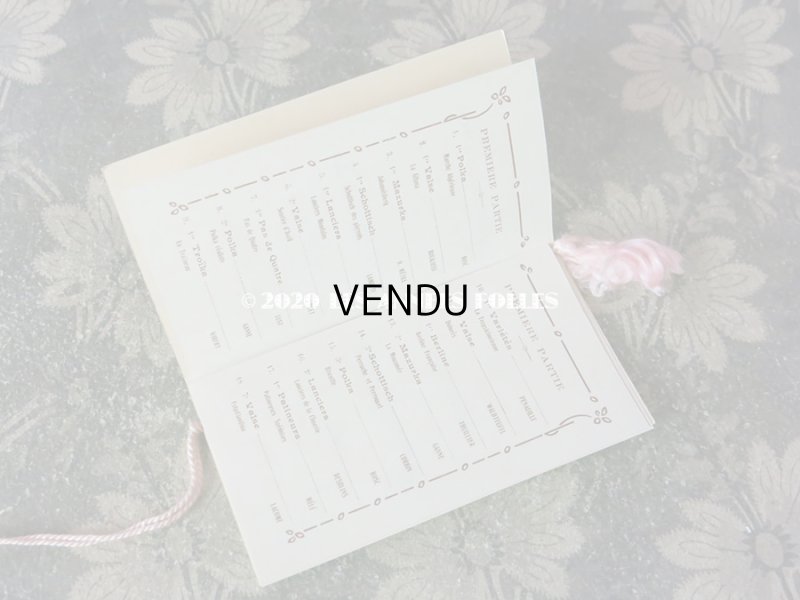 画像7: 1911年 アンティーク 舞踏会の手帳 ペンシル付 CARNET DE BAL カルネ・ド・バル