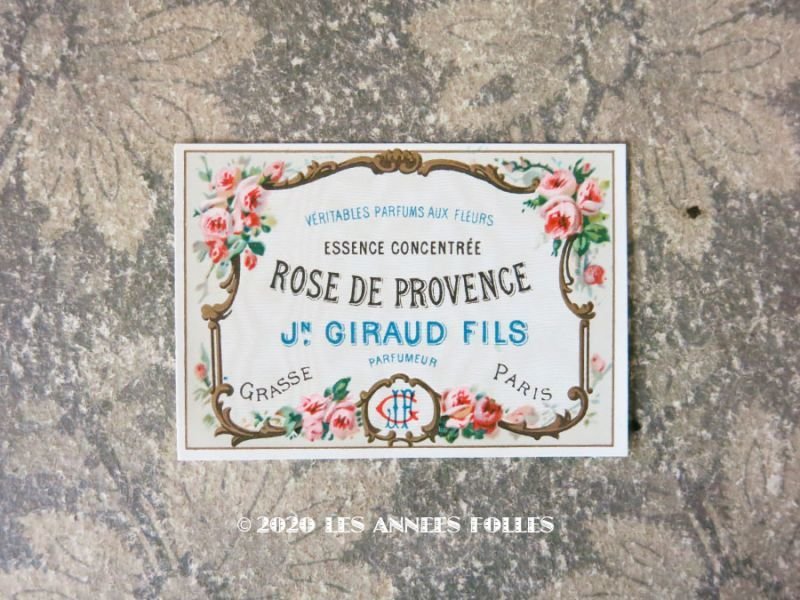 画像1: アンティーク 薔薇のパフュームラベル ROSE DE PROVENCE - JN.GIRAUD FILS -
