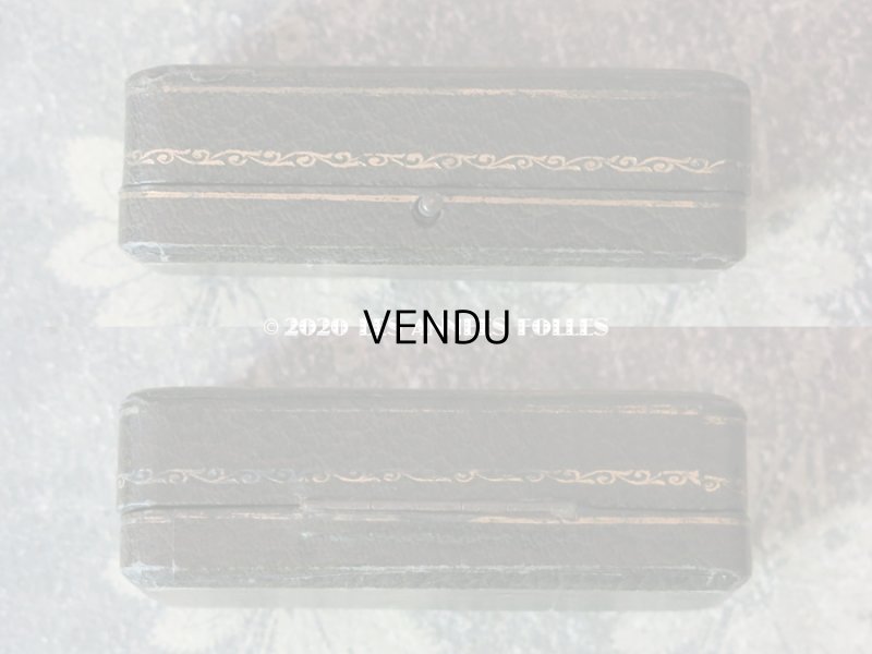 画像4: アンティーク ジュエリーボックス 金彩入り グリーン エパングル