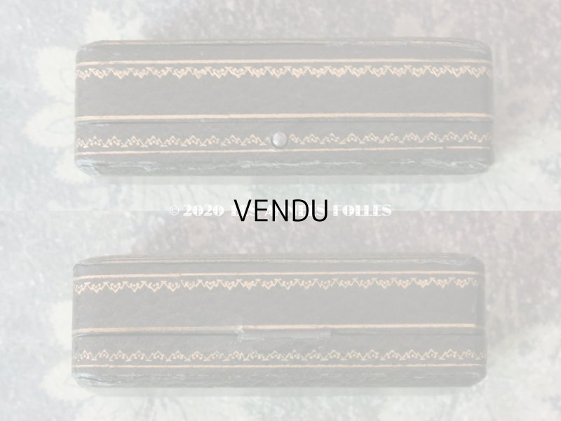 画像11: アンティーク ジュエリーボックス 金彩入り グリーン エパングル