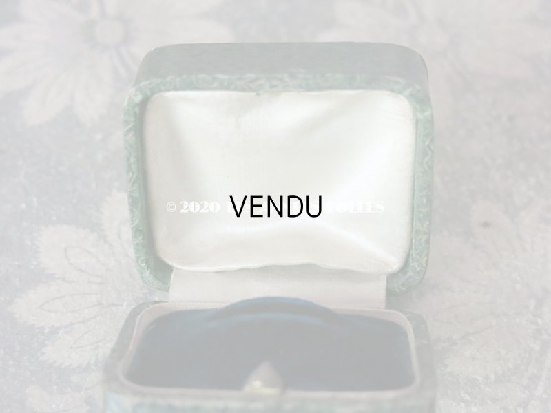 画像9: アンティーク リング用 ジュエリーボックス 金彩入り グリーン リングボックス