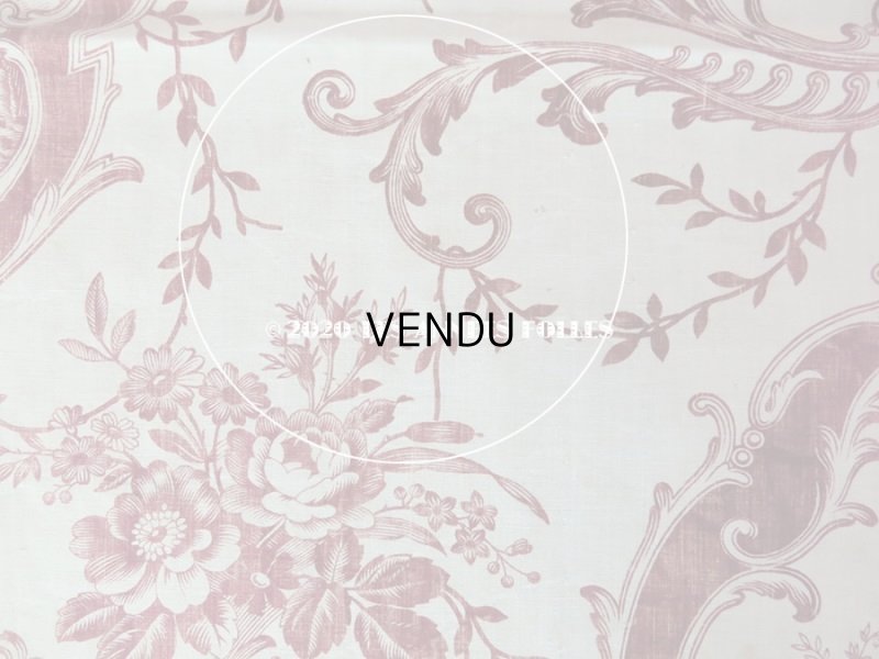 画像12: アンティーク 羊飼いの少女と花 コットン製ファブリック　76×220cm