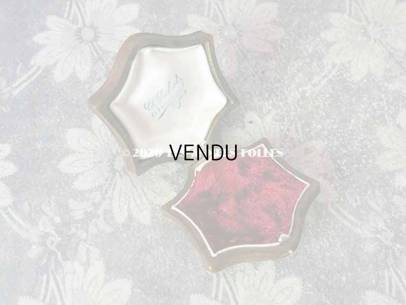 画像5: アンティーク 本革製 ジュエリーボックス 金彩入り ブラウン