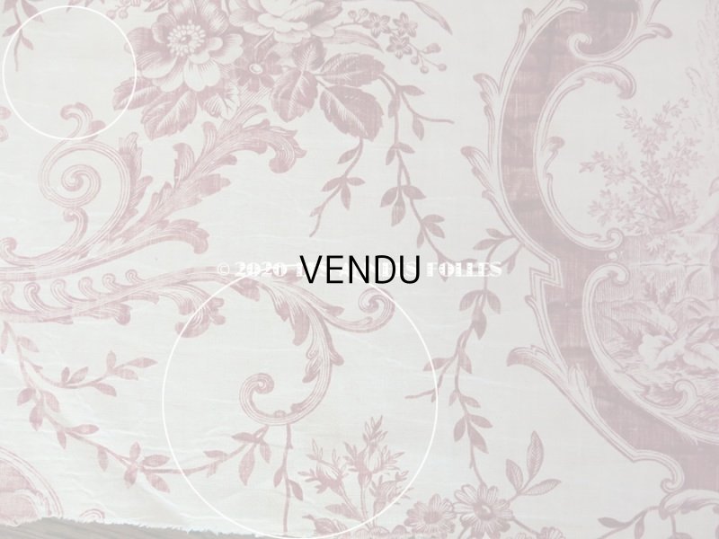 画像16: アンティーク 羊飼いの少女と花 コットン製ファブリック　76×220cm