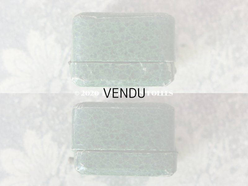 画像5: アンティーク リング用 ジュエリーボックス 金彩入り グリーン リングボックス