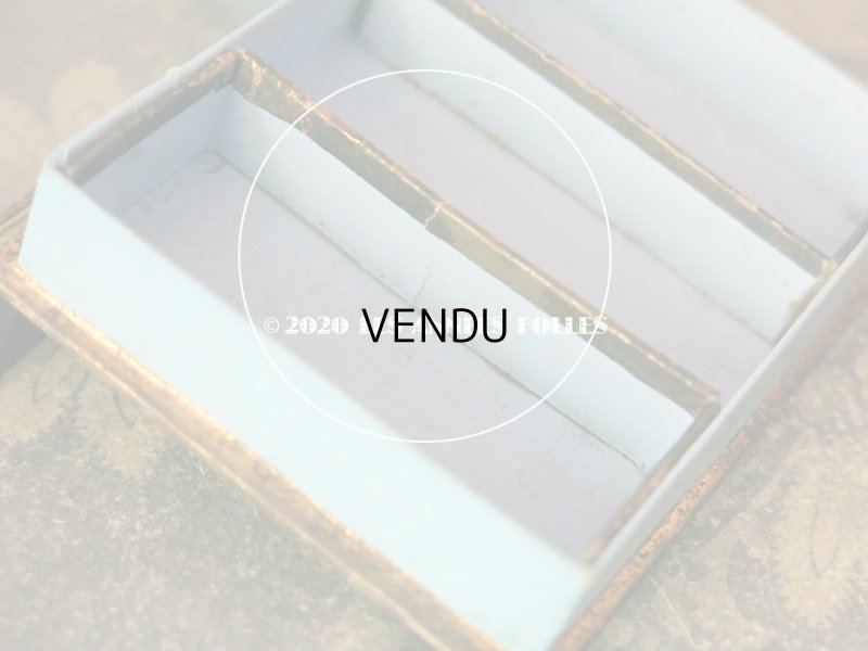 画像9: アンティーク ライラックの花模様 エパングルケース ガラスの蓋の紙箱 